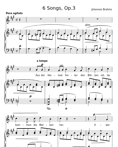 In der Fremde (6 Songs, Op.3)