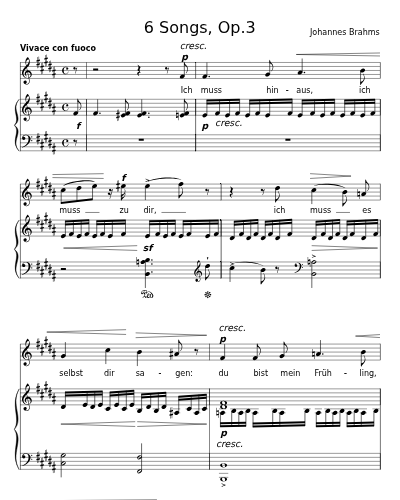 Liebe und Frühling II (6 Songs, Op.3)