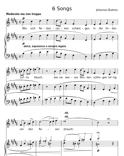 Liebe und Frühling (6 Songs)