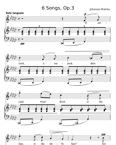 Liebestreu (6 Songs, Op.3)