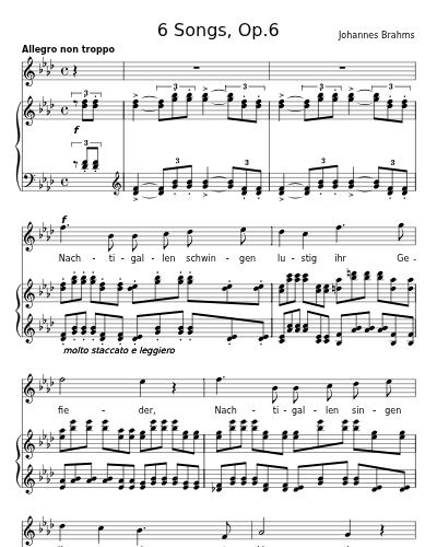 Nachtigallen schwingen (6 Songs, Op.6)