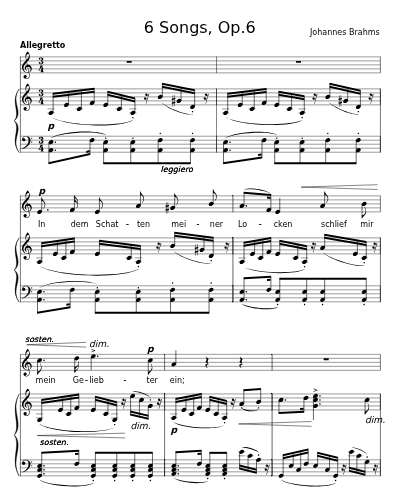 Spanisches Lied (6 Songs, Op.6)