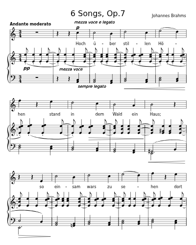 Anklänge (6 Songs, Op.7)