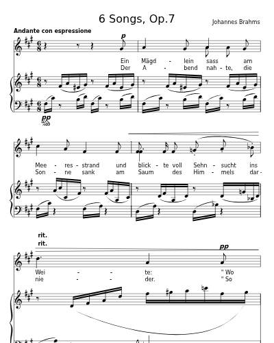 Treue Liebe (6 Songs, Op.7)