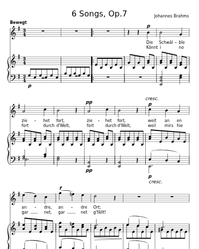 Volkslied (6 Songs, Op.7)