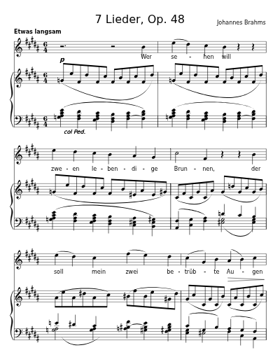 Liebesklage des Mädchens (7 Lieder, Op. 48) preview