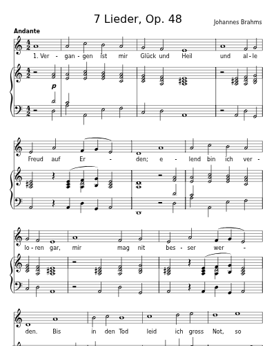 Vergangen ist mir Glück und Heil (7 Lieder, Op. 48)