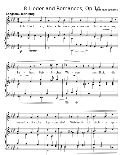 Ein Sonett (8 Lieder and Romances, Op.14)