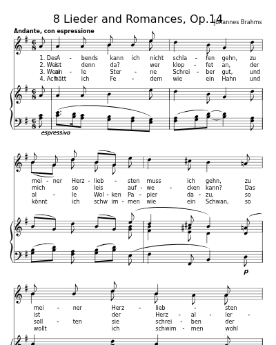 Gang zur Liebsten (8 Lieder and Romances, Op.14) preview