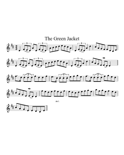 The Green Jacket sheet music preview