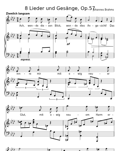 Ach, wende diesen Blick (8 Lieder und Gesänge, Op.57)