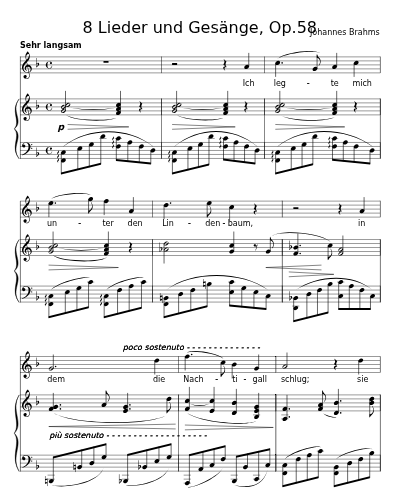 Vorüber (8 Lieder und Gesänge, Op.58)