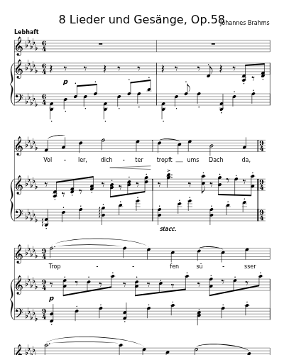 Während des Regens (8 Lieder und Gesänge, Op.58)