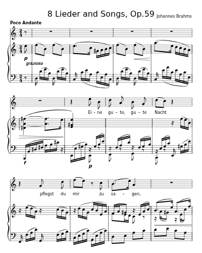 Eine gute, gute Nacht (8 Lieder and Songs, Op.59)