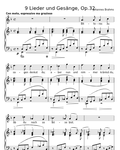 Bitteres zu sagen denkst du (9 Lieder und Gesänge, Op.32)