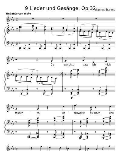 Du sprichst, dass ich mich täuschte (9 Lieder und Gesänge, Op.32)