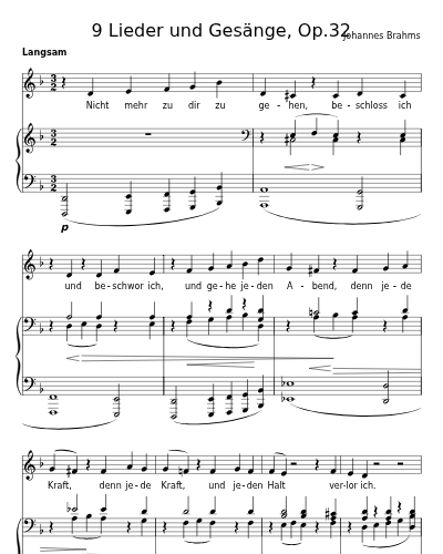Nicht mehr zu dir zu gehen (9 Lieder und Gesänge, Op.32)