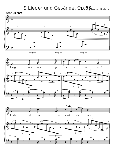 An die Tauben (9 Lieder und Gesänge, Op.63)