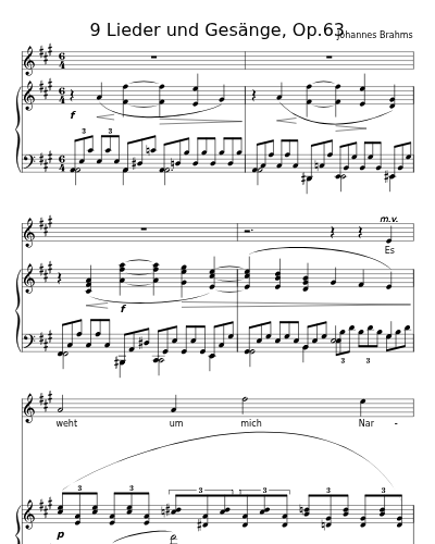 Frühlingstrost (9 Lieder und Gesänge, Op.63)