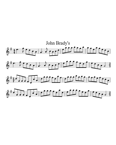 John Brady's (Version 2)