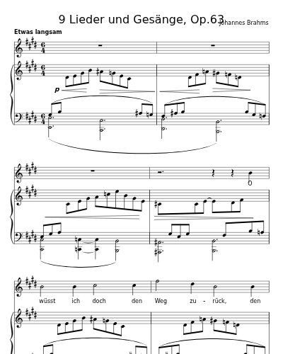 Heimweh II (9 Lieder und Gesänge, Op.63)