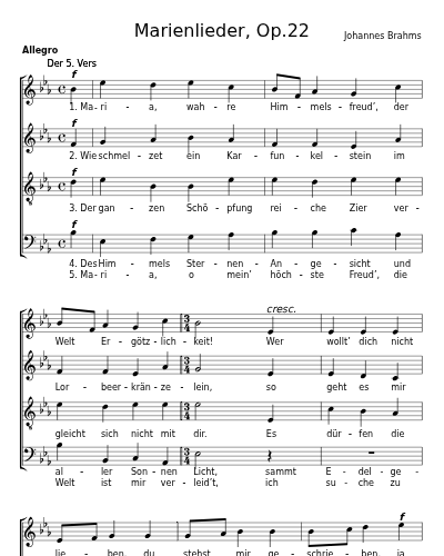Marias Lob (Marienlieder, Op.22) preview
