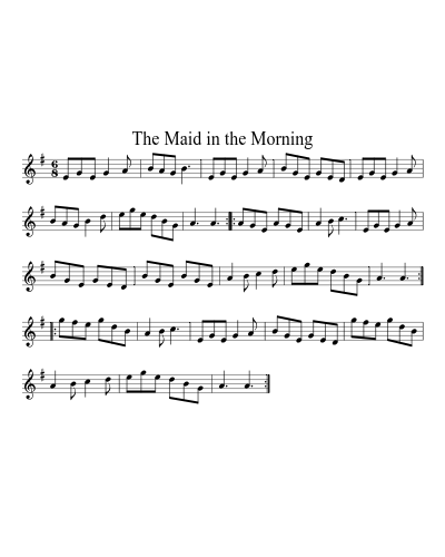 The Maid in the Morning sheet music preview