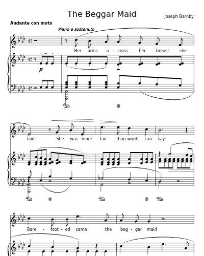 The Beggar Maid sheet music preview