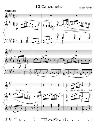 A Pastoral Song, Hob.XXVIa:27 (10 Canzonets) preview