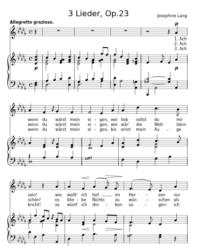 Wenn du wärst mein eigen (3 Lieder, Op.23)