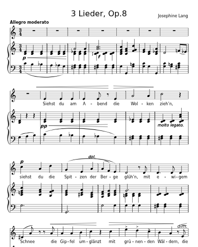 In die Ferne (3 Lieder, Op.8)