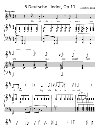 Abschied (6 Deutsche Lieder, Op.11)