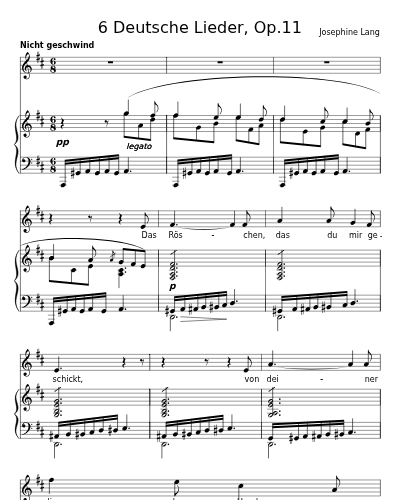 Antwort (6 Deutsche Lieder, Op.11) preview