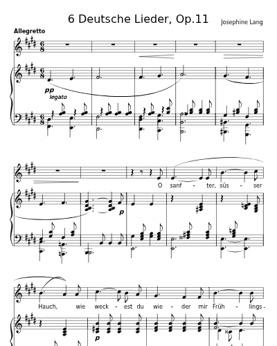 Frühlings-Ahnung (6 Deutsche Lieder, Op.11)