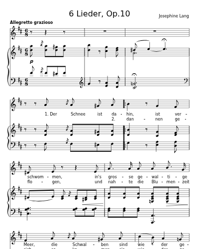 Die Schwalben (6 Lieder, Op.10) preview