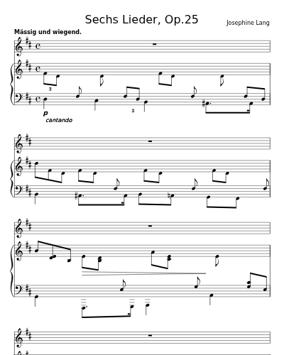 Barcarole (Sechs Lieder, Op.25)