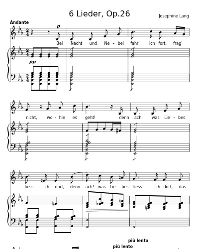 Bei Nacht und Nebel (6 Lieder, Op.26)