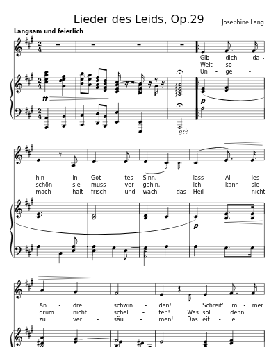 Gib dich dahin in Gottes Sinn (Lieder des Leids, Op.29)