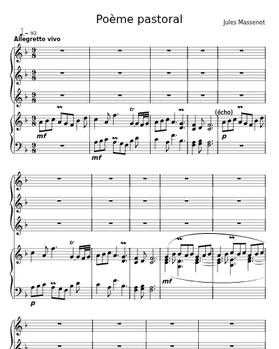 Chœur des Pastorale, DO.287 (Poème pastoral)