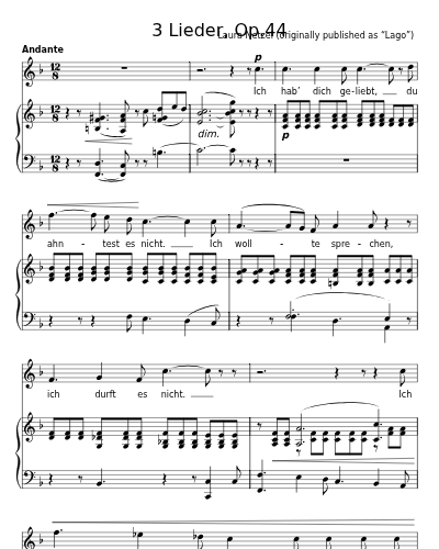 Wunsch (3 Lieder, Op.44) preview