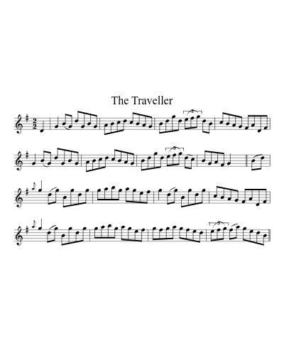 The Traveller (Version 3) sheet music preview