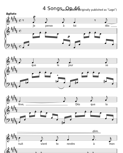 Je pense à toi! (4 Songs, Op.46)