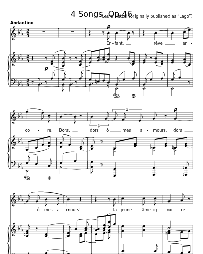 Rêve encore! (4 Songs, Op.46)