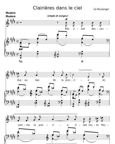 Elle était descendue au bas de la prairie (Clairières dans le ciel)