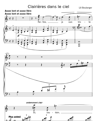 Parfois, je suis triste (Clairières dans le ciel)