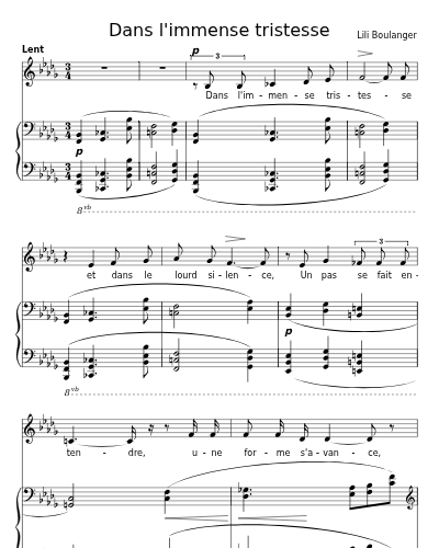 Dans l'immense tristesse