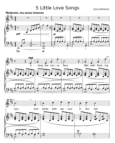 Along the sunny lane (5 Little Love Songs)