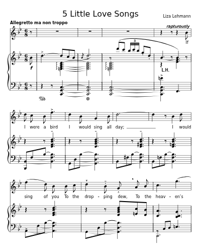 If I were a bird, I would sing all day (5 Little Love Songs) preview
