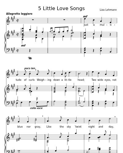 Just a multitude of curls (5 Little Love Songs)