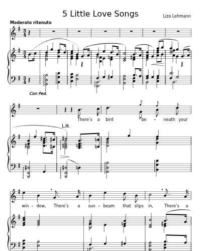 There’s a bird beneath your window (5 Little Love Songs)